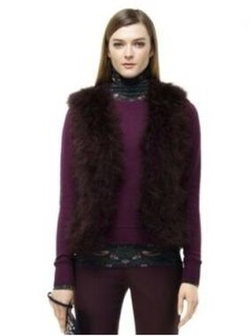 Club Monaco Marabou Feather Vest